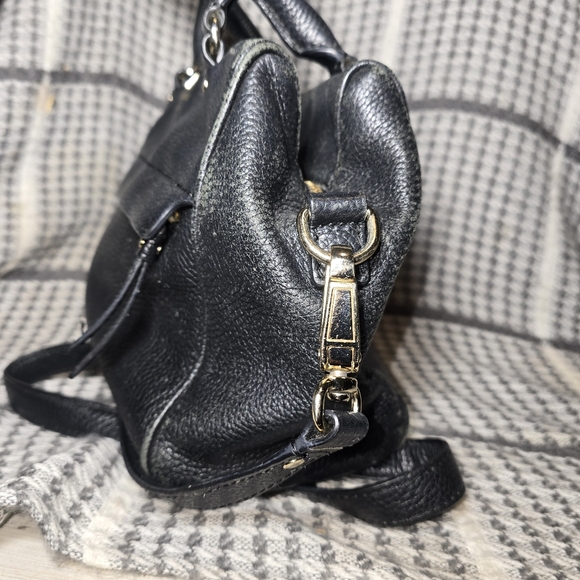 Kate Spade black pebbled leather Hadlen Grant Park satche Zip top closure - Picture 2 of 7